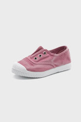 Washed Pink Canvas Laceless Sneaker